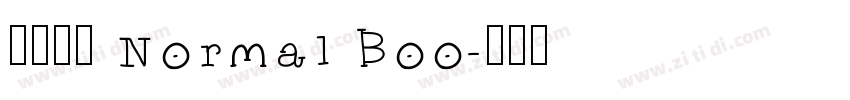 未来熒黑 Normal Boo字体转换